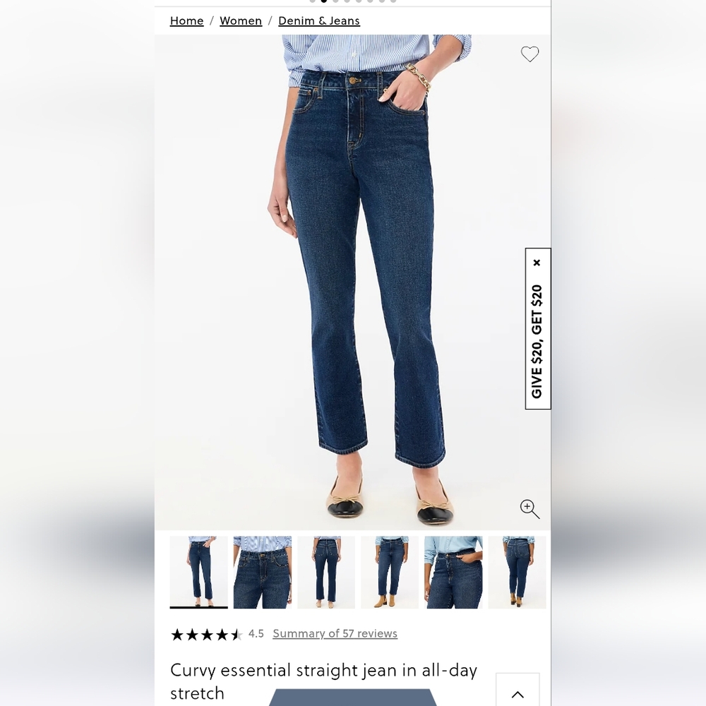 J Crew Curvy Straight Jeans